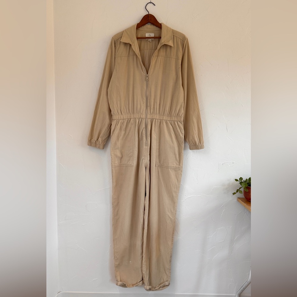 Aerie Cream Cotton coveralls
